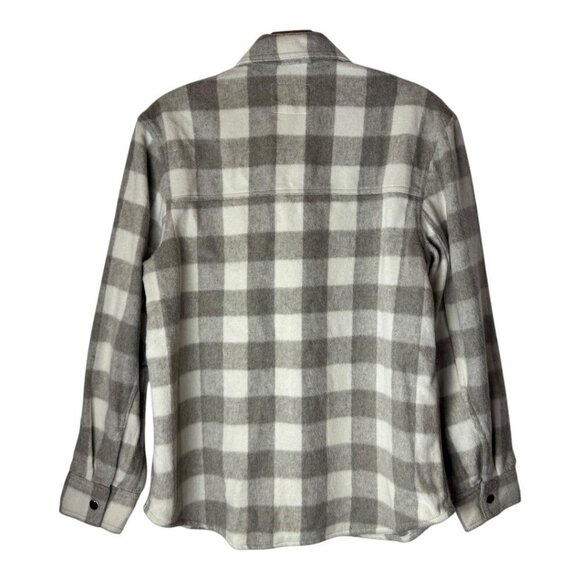 Rails Shirt Jacket Women Small Gray Ivory Tripp Shacket Plaid Flannel Cowgirl - Picture 3 of 15